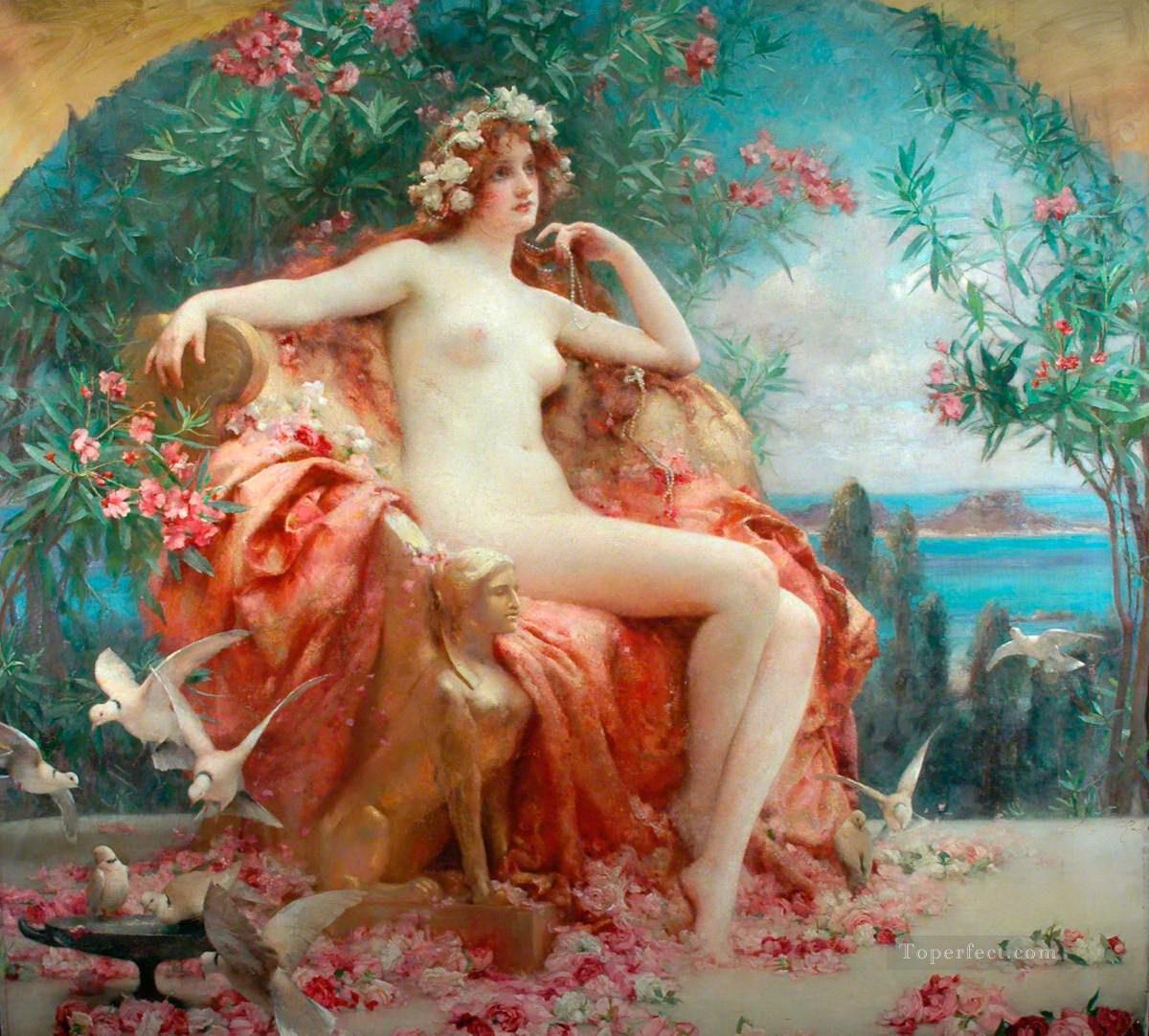 青春の薔薇ヘンリエッタ・レイのクラシックヌード油絵
